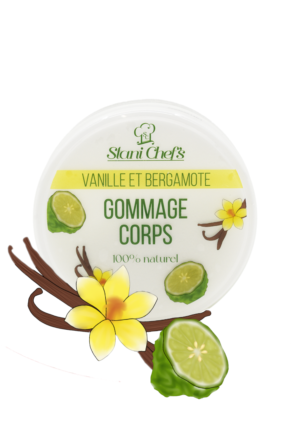 Gommage corps à la vanille et bergamote - 250ml 100% naturel
