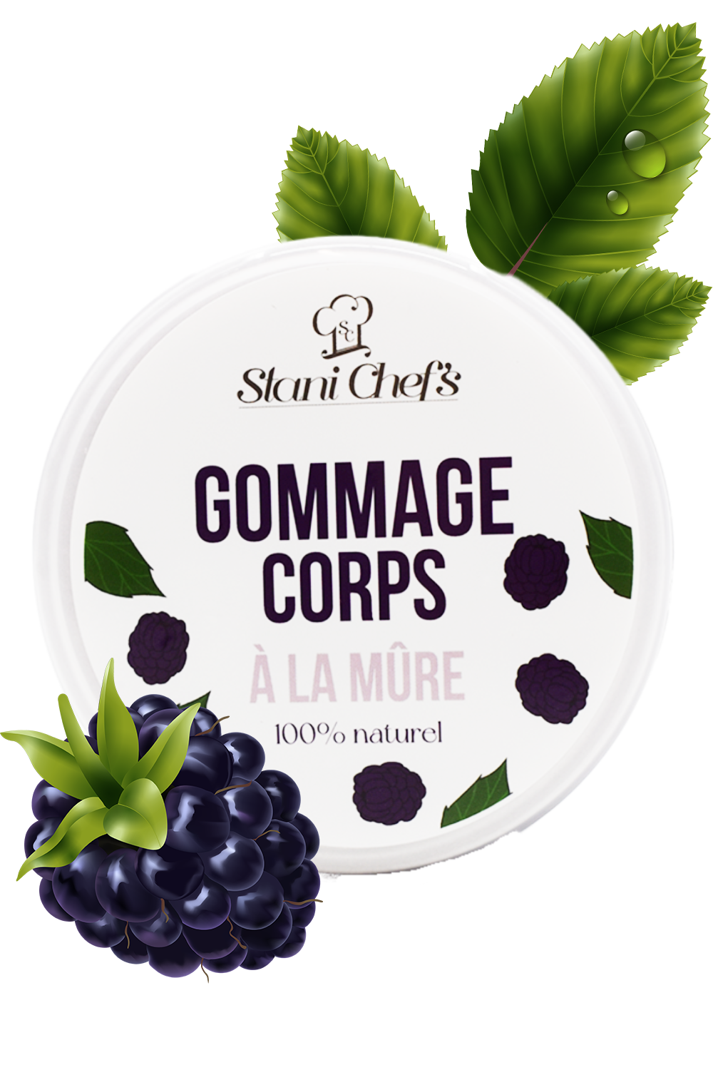 Gommage corps à la mûre - 200ml 100% naturel