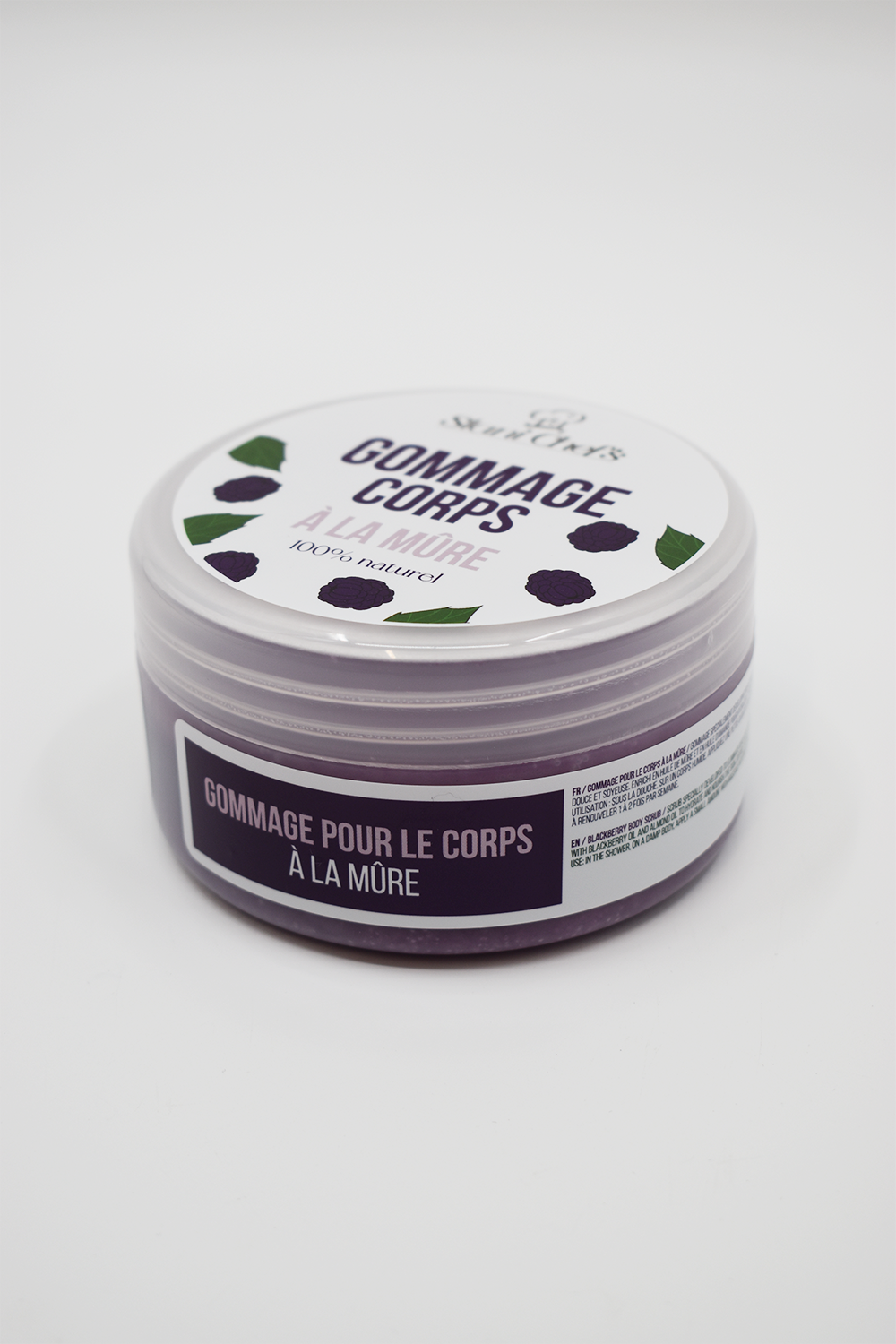 Gommage corps à la mûre - 200ml 100% naturel