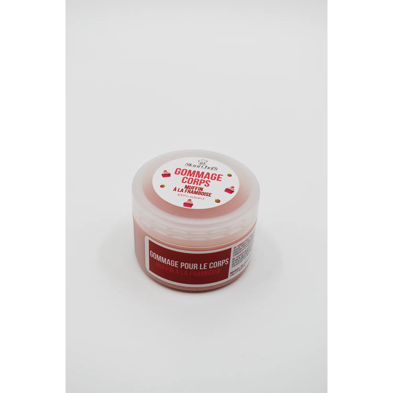 Gommage corps naturel muffin framboise hydratant huile amande sésame 100ml