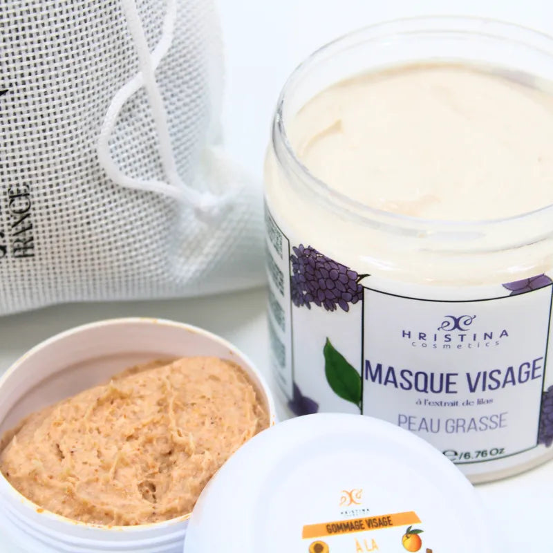 Routine Visage Anti-imperfections Soins Naturels Peaux Grasses Lilas Pêche Souci