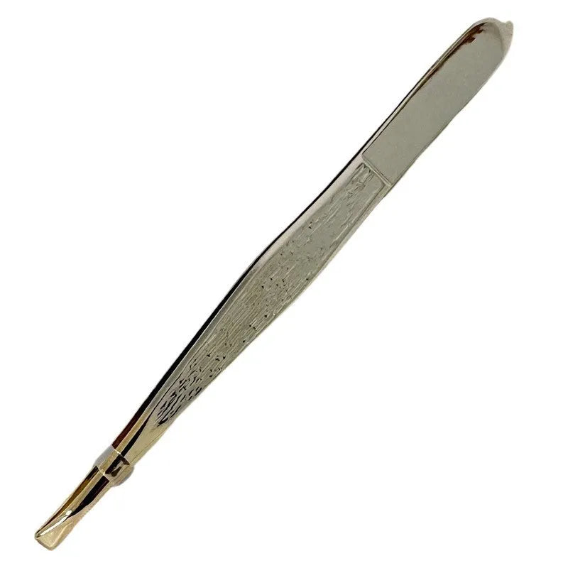 Pince épiler mors droits fins inoxydable précision millimètre boîte rangement portable