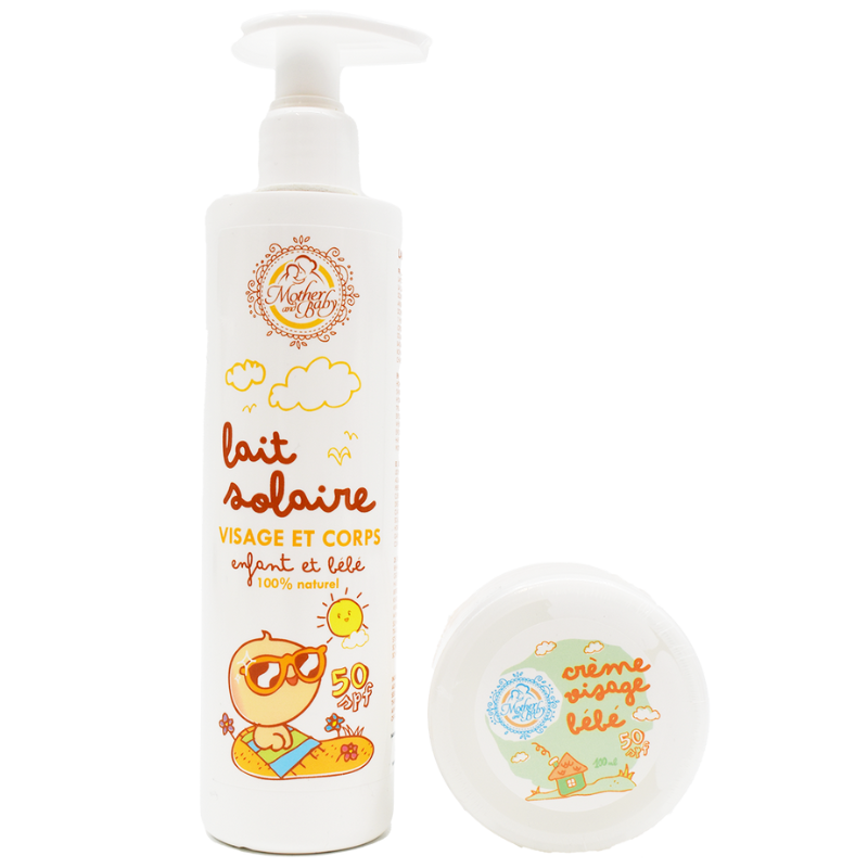 Lait solaire pour enfant et bébé SPF50 - 250ml 100% naturel