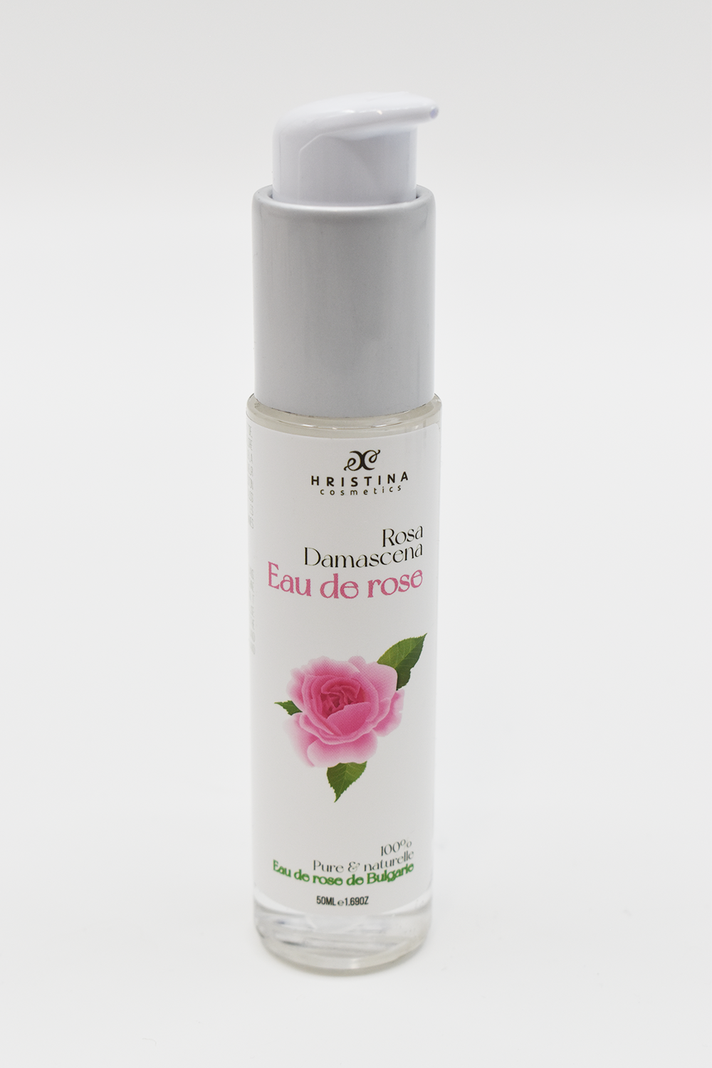 Eau florale naturelle à la rose de Damas - 50ml 100% naturelle - Format voyage