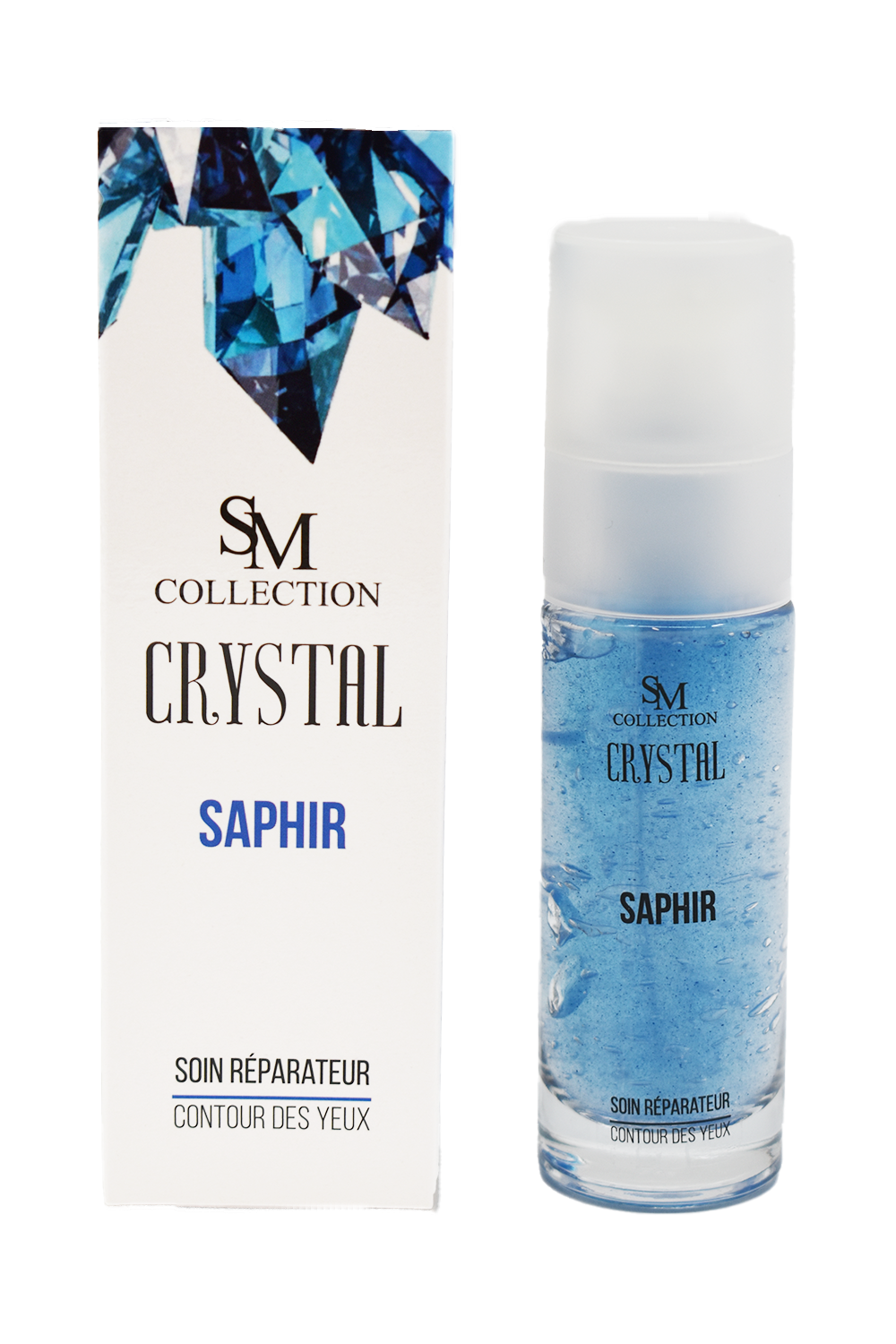 Crème pour le contour des yeux à la poudre de saphir 30ml 100% naturelle
