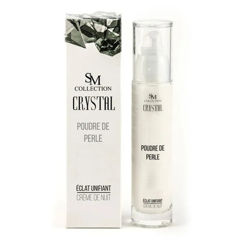 Crème de nuit éclaircissante anti-âge poudre de perle naturelle peau hydratation collagène