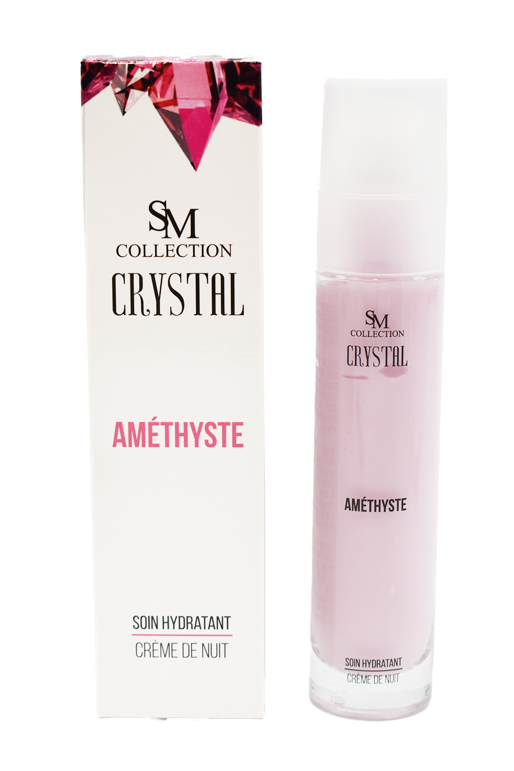 Crème de nuit à la poudre d'améthyste 50ml 100% naturelle