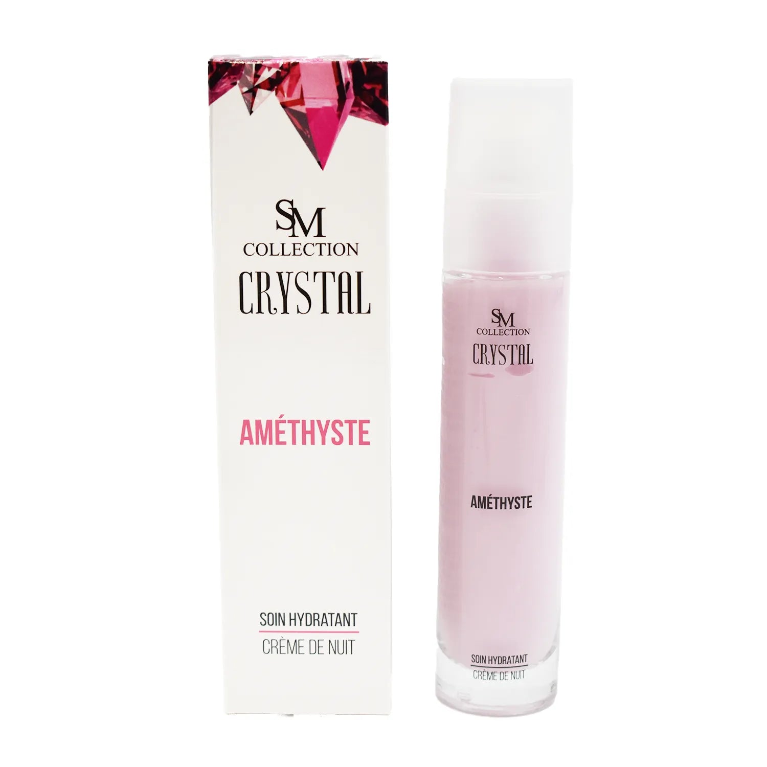 Crème nuit poudre améthyste hydratante peaux sèches sensibles naturelle 50ml