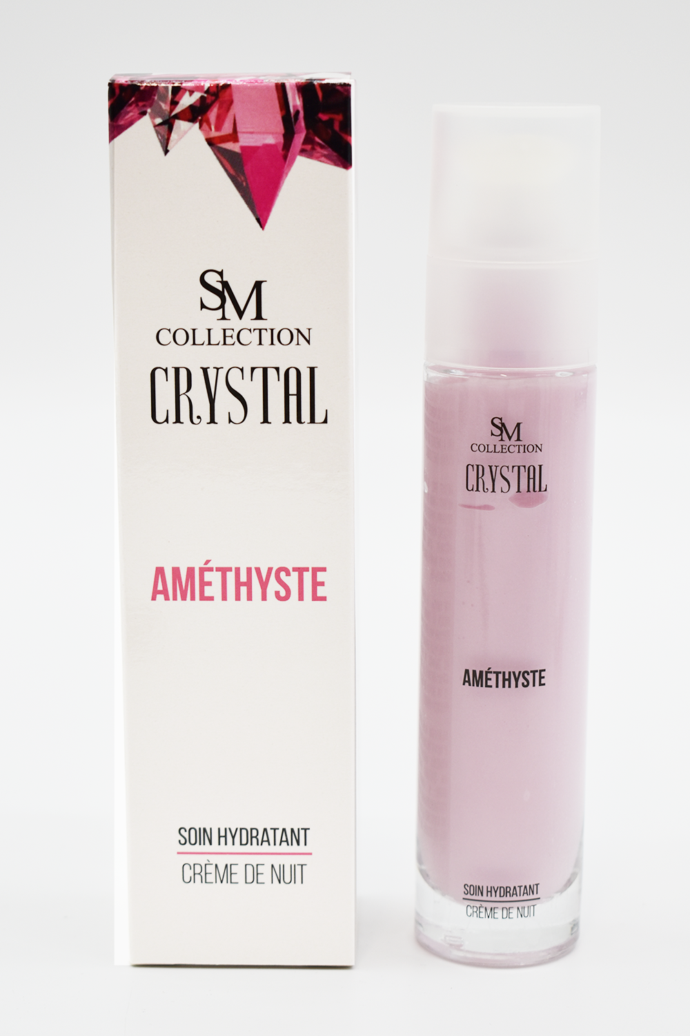 Crème de nuit à la poudre d'améthyste 50ml 100% naturelle