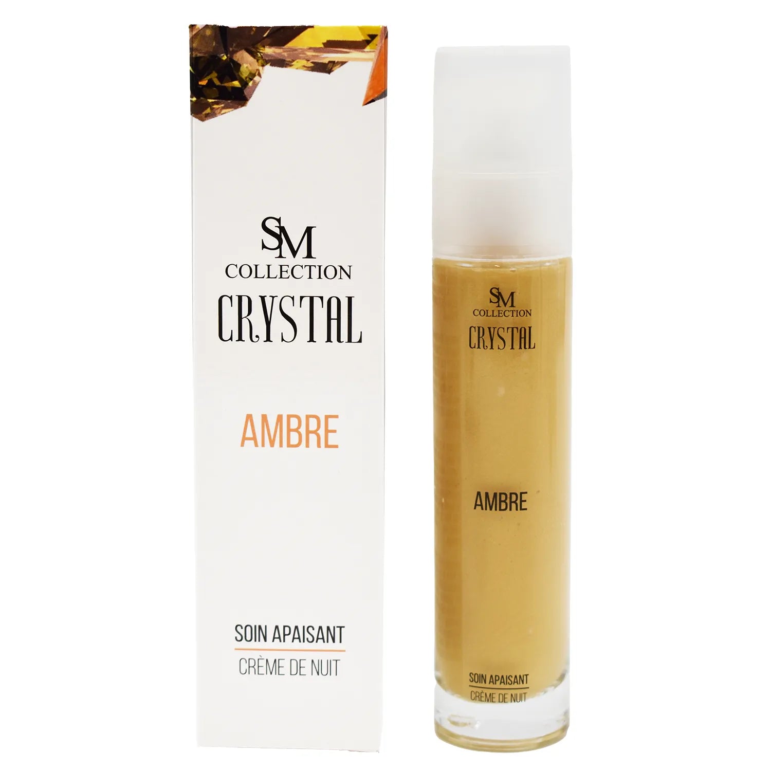 Crème nuit poudre ambre apaisante peaux sensibles naturelles antioxydantes 50ml