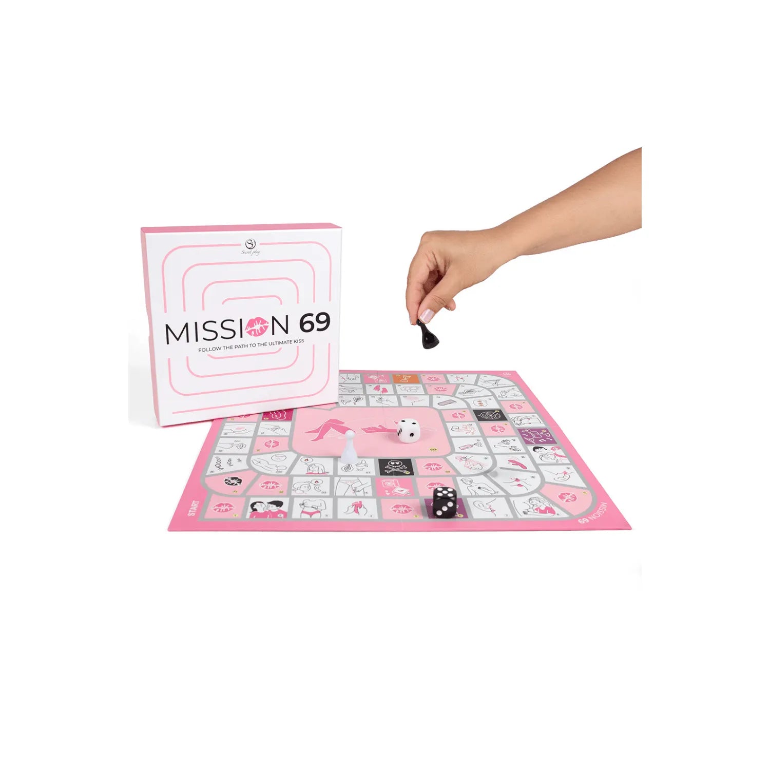 Jeu de société érotique Mission 69 parcours couples adultes défis sensuels