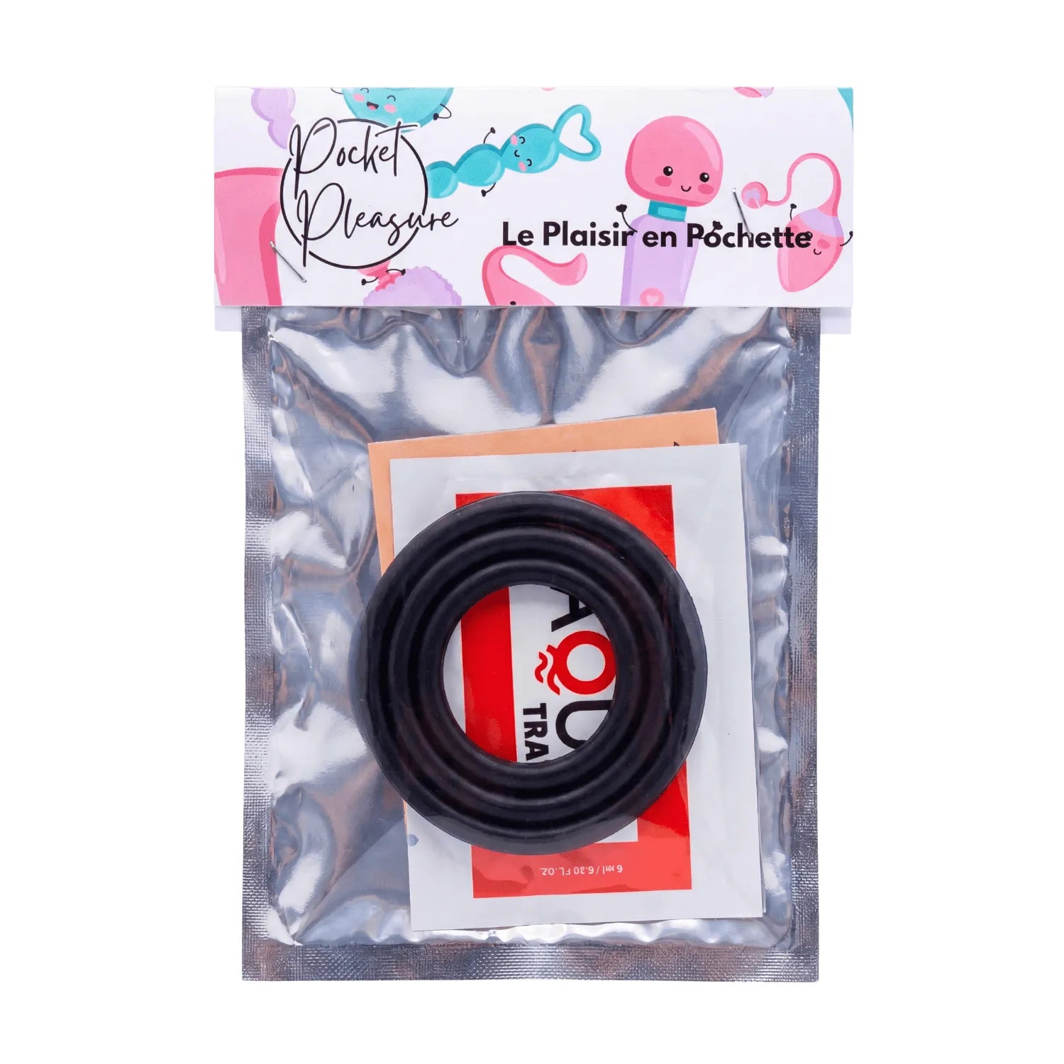 Trio anneaux péniens silicone extensible noir stimulation plaisir prolongé