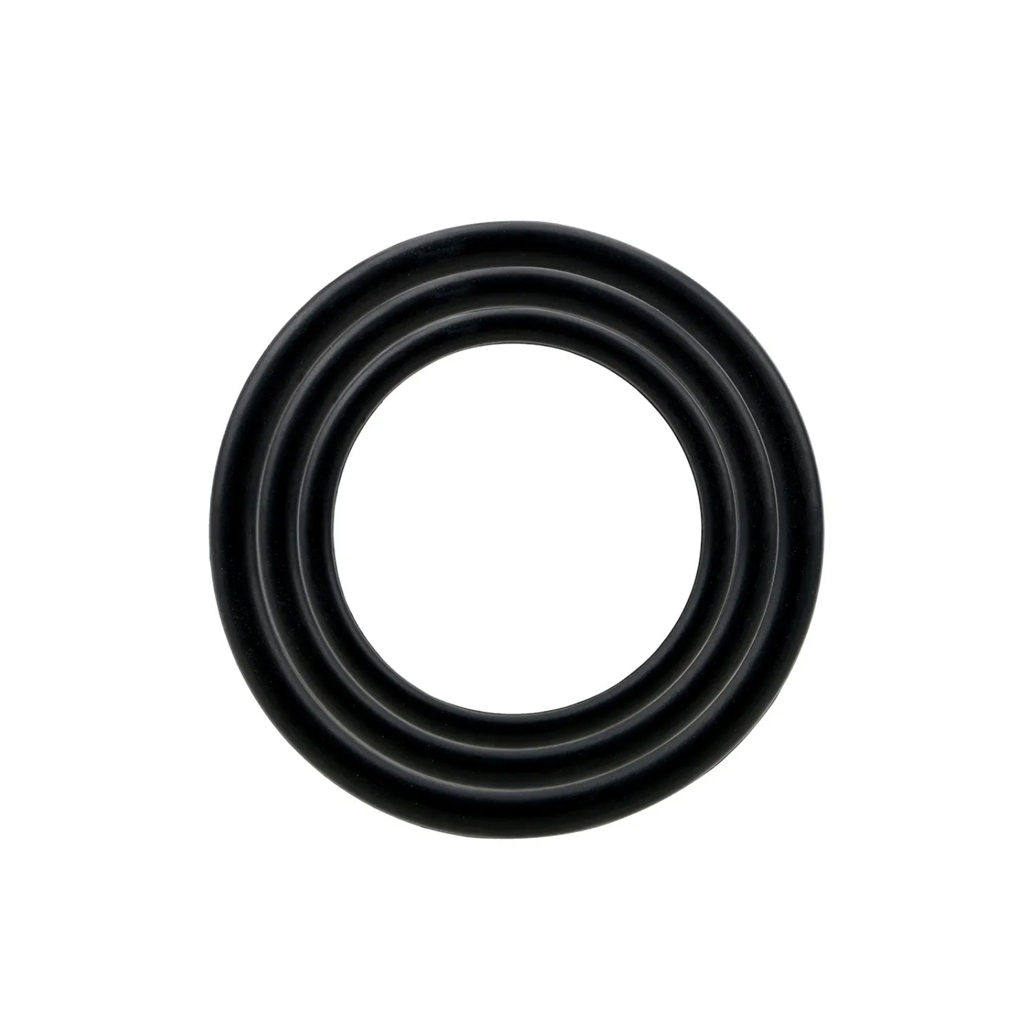 Trio anneaux péniens silicone extensible noir stimulation plaisir prolongé