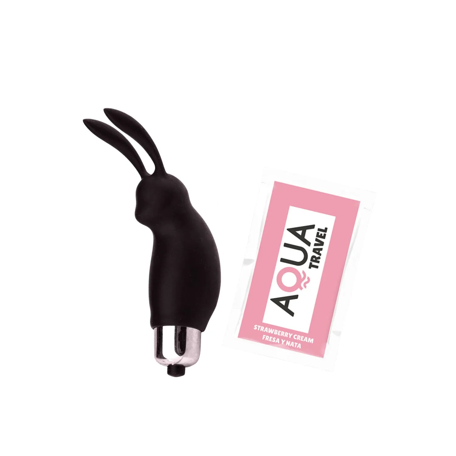 Mini Stimulateur Clitoridien Silicone Doux Vibrations Puissantes Lapin Noir Discret