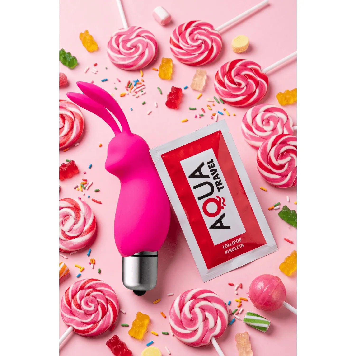 Mini stimulateur clitoridien silicone doux oreilles lapin rose puissant compact