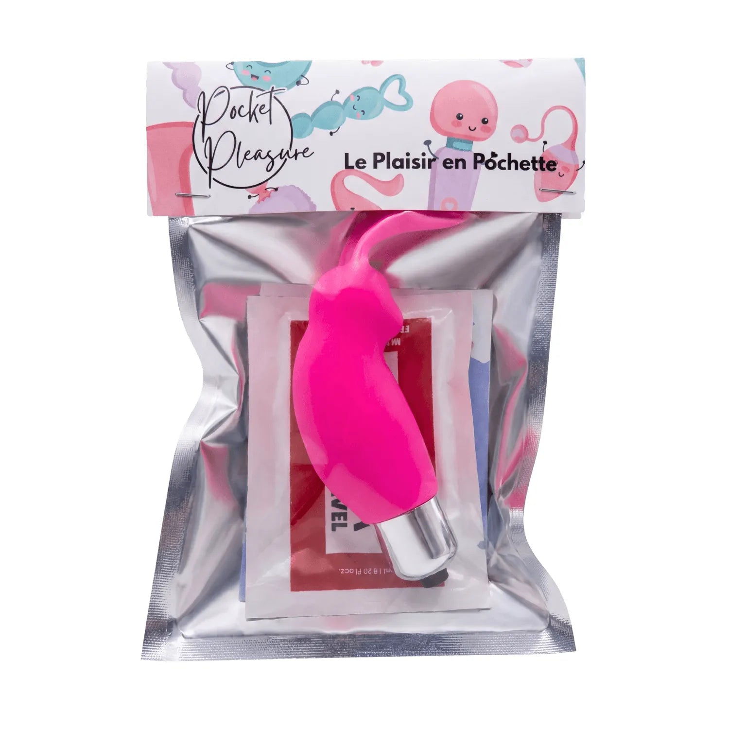 Mini Stimulateur Clitoridien Lapin Rose + 1 dosette lubrifiant — Pocket Pleasure