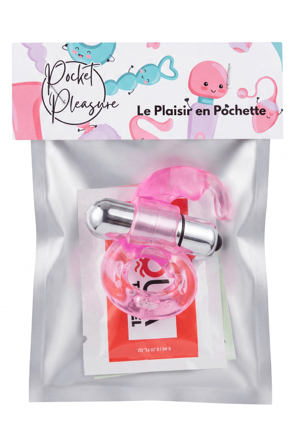 Anneau Vibrant Lapin Rose + 1 dosette lubrifiant — Pocket Pleasure