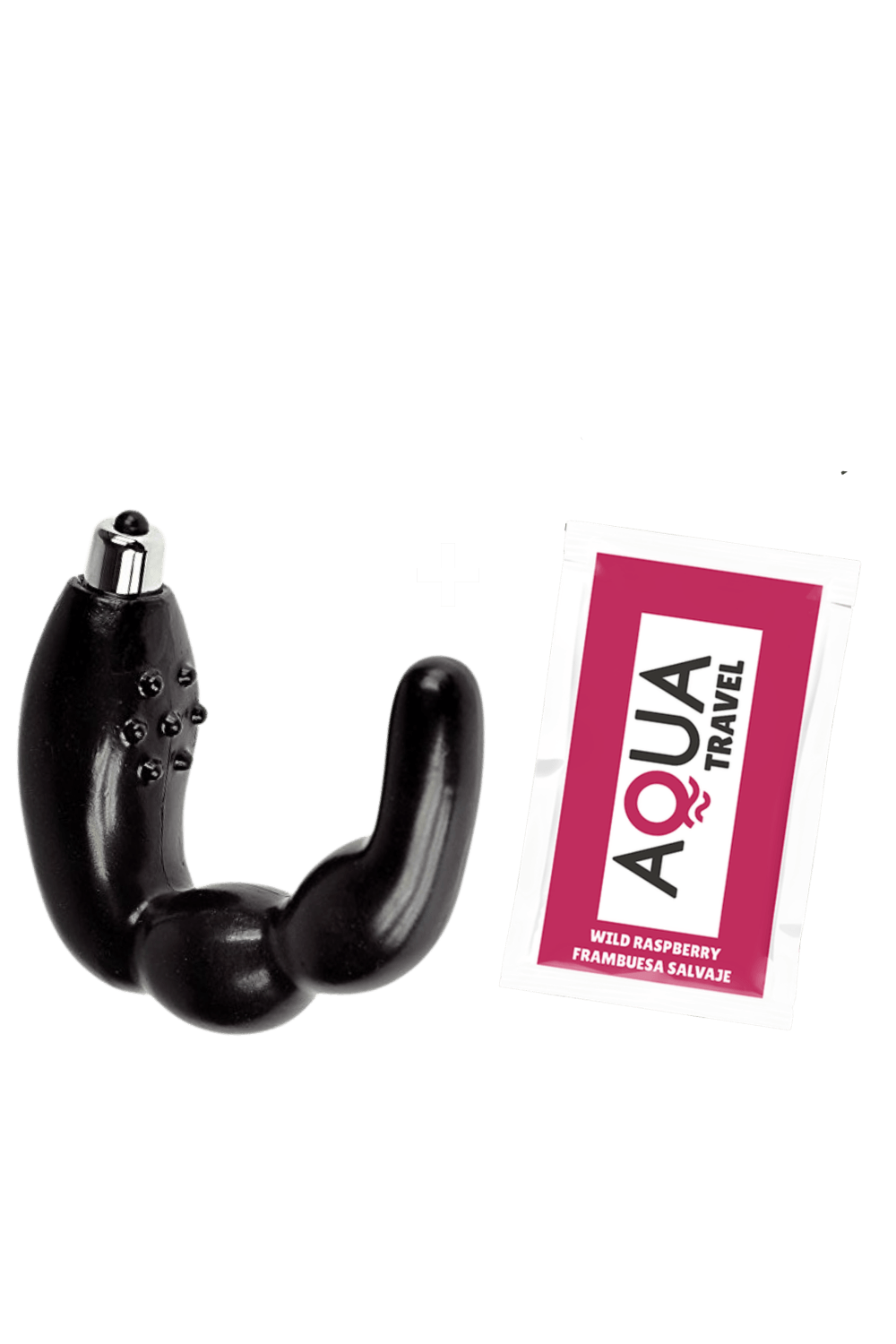 Stimulateur de Prostate Vibrant Noir + 1 dosette lubrifiant — Pocket Pleasure