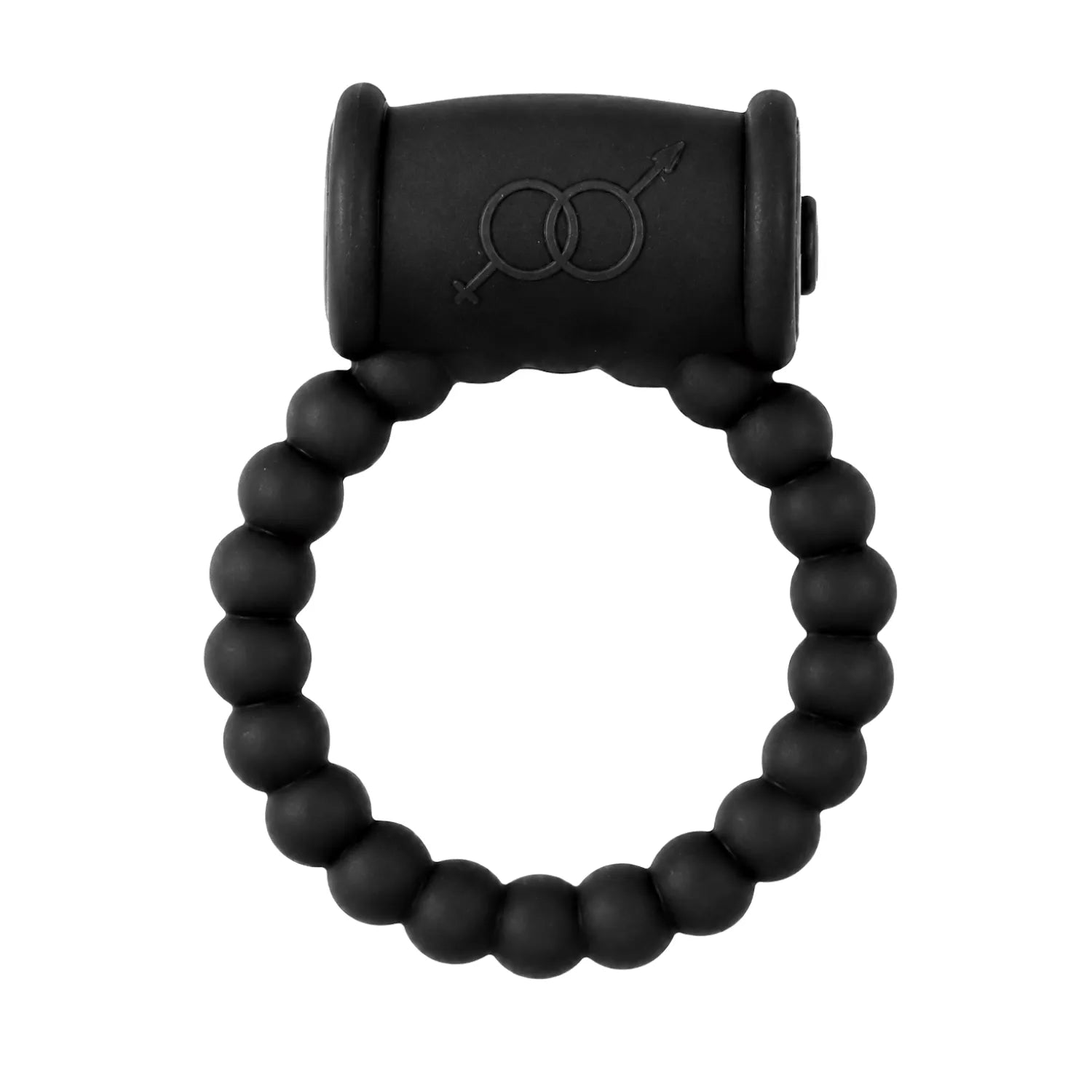 Cockring Vibrant Perlé Noir + 1 dosette de lubrifiant — Pocket Pleasure