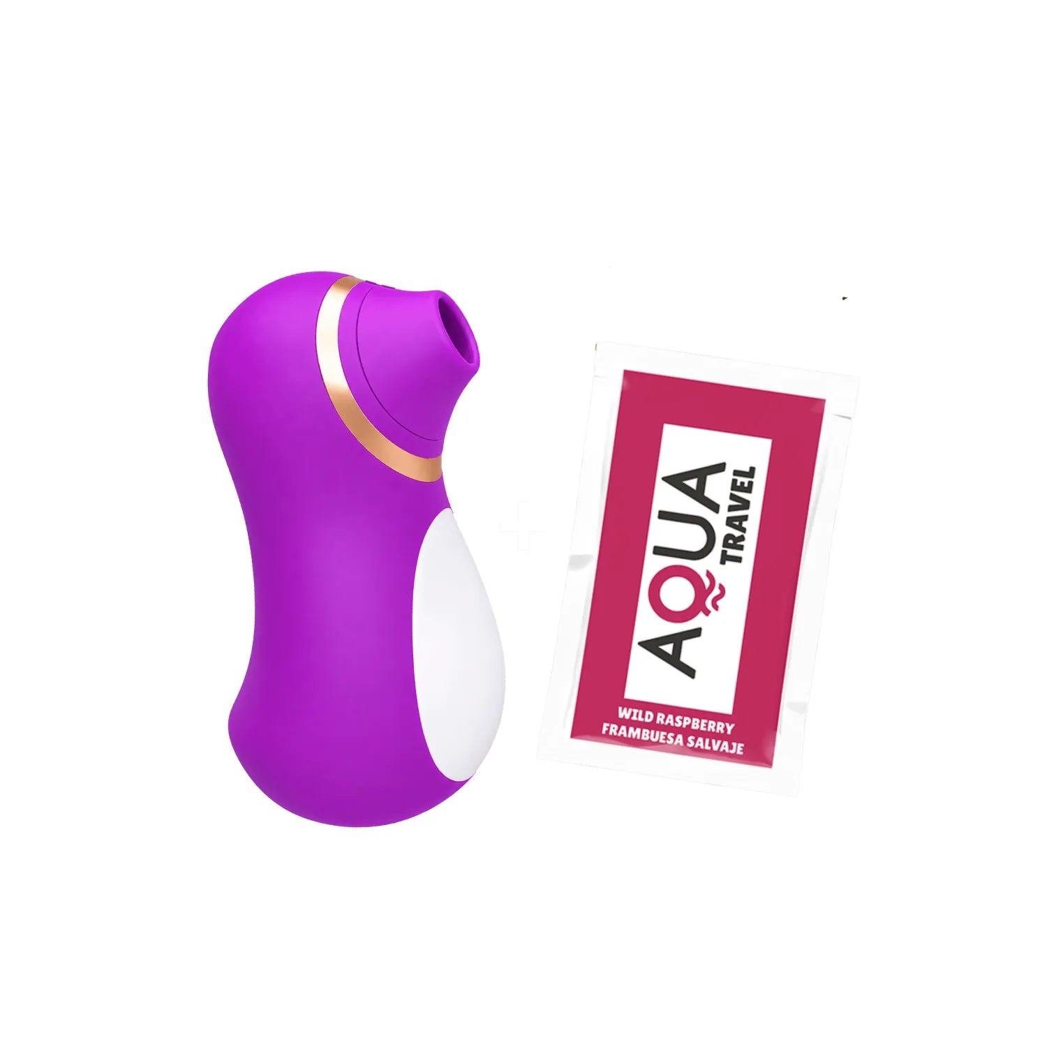 Stimulateur Clitoridien Silicone Pingouin 2 en 1 Fuchsia Violet USB Rechargeable 8 Vitesses