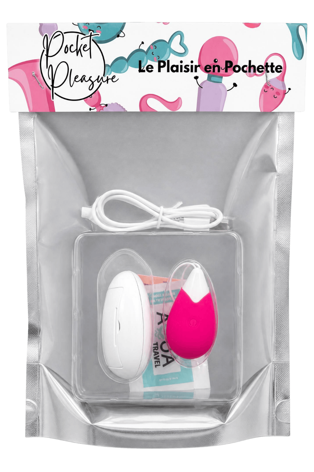 Œuf Vibrant Télécommandé 10 Modes Fuchsia + 1 dosette de lubrifiant — Pocket Pleasure