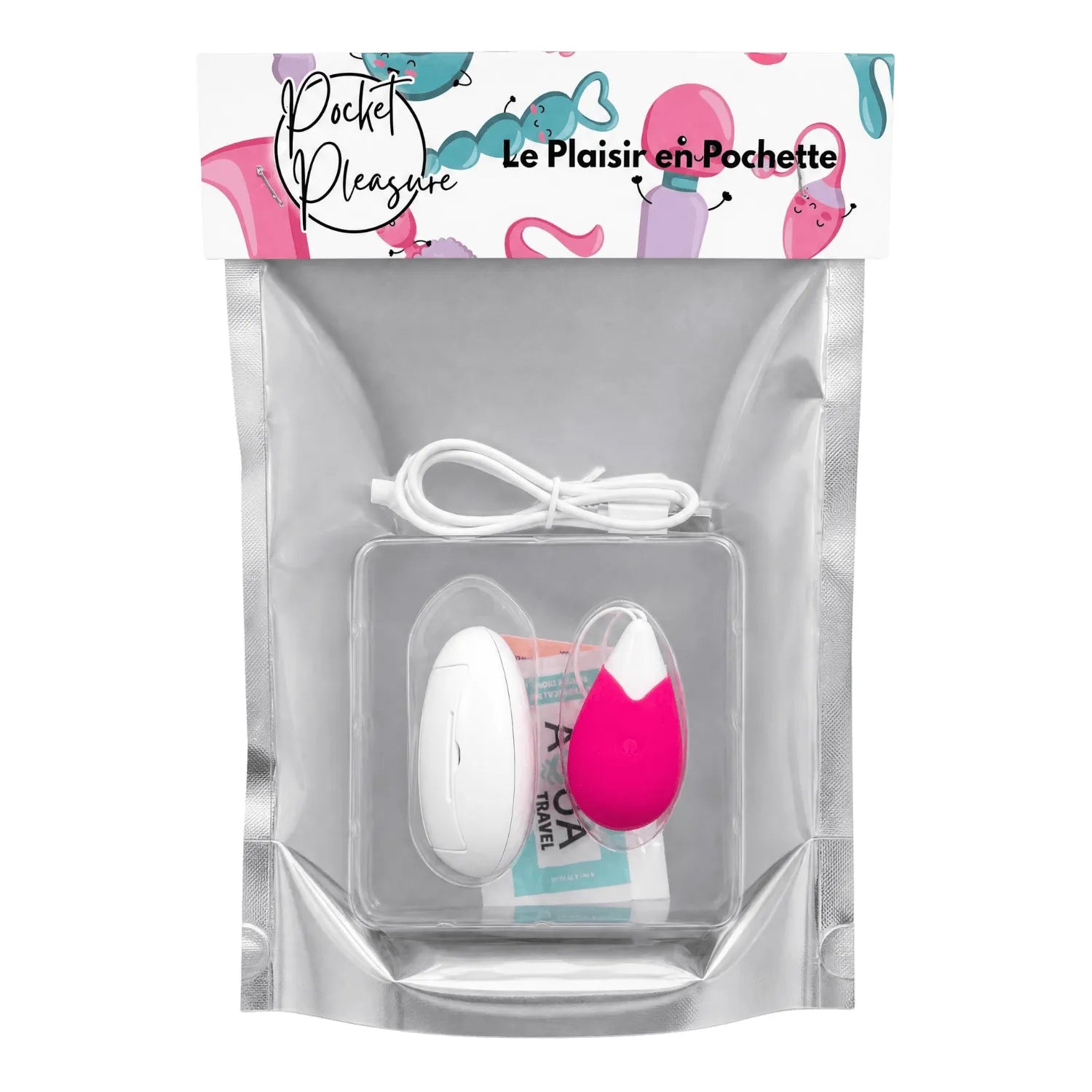 Œuf Vibrant Télécommandé 10 Modes Fuchsia + 1 dosette de lubrifiant — Pocket Pleasure