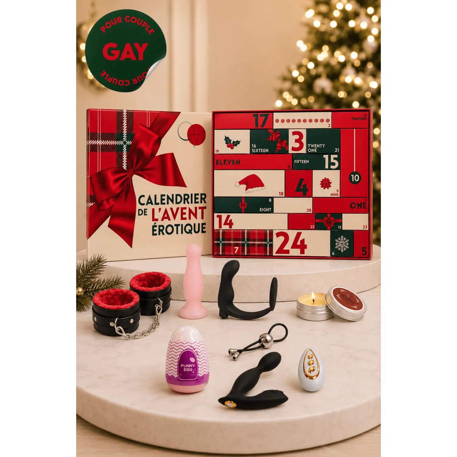 Calendrier de l’Avent érotique 24 surprises pour couple gay - 2026