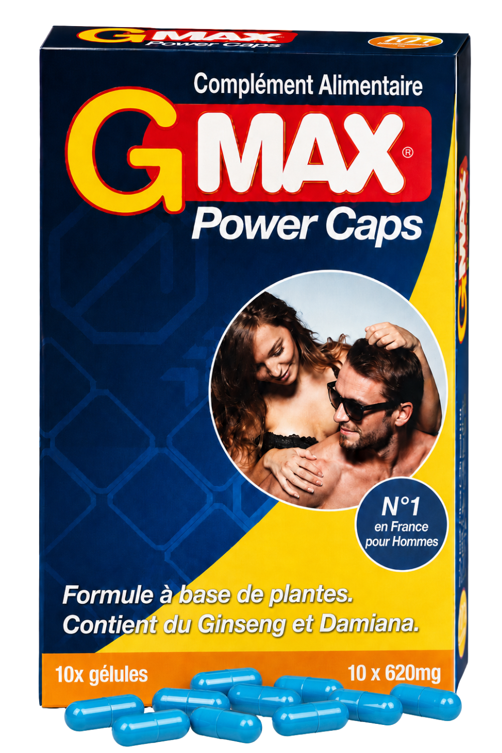 G-MAX Power Caps Boite de 10 gélules – Vitalité & Bien-Être Masculin Complément alimentaire
