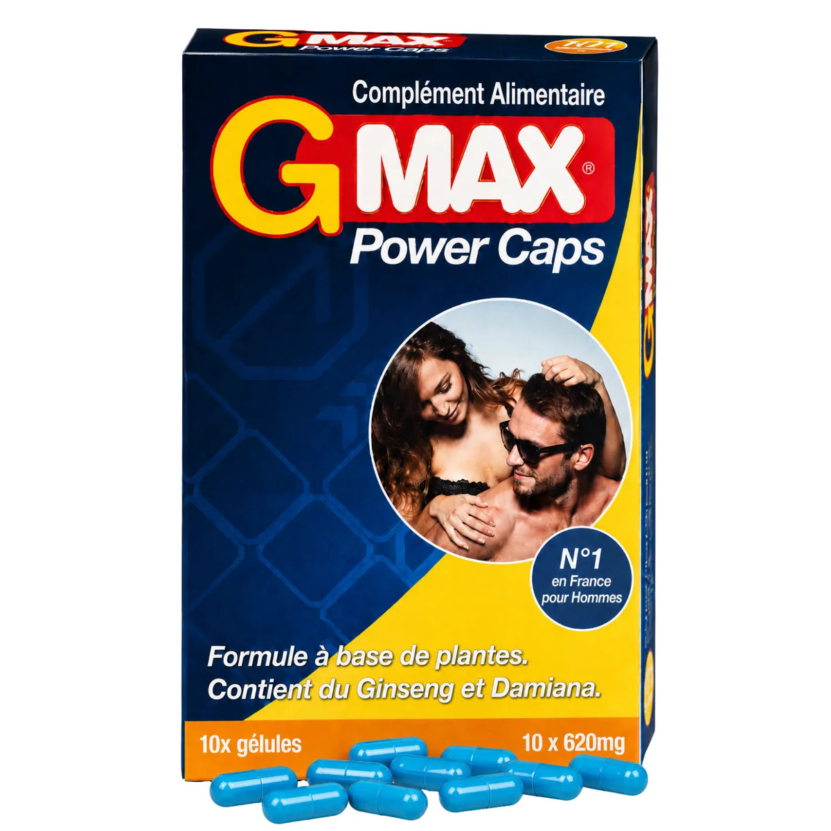 G-MAX Power Caps Boite de 10 gélules – Vitalité & Bien-Être Masculin Complément alimentaire