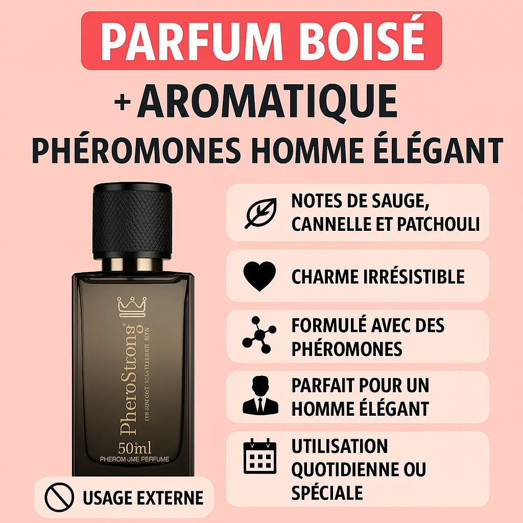Parfum Boisé Aromatique Phéromones Homme Élégant