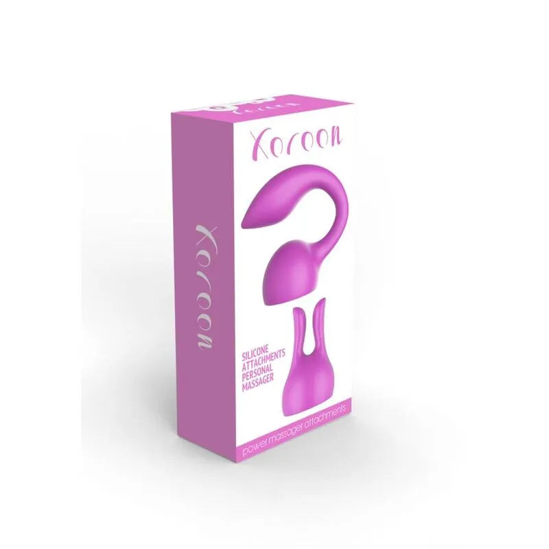 Accessoire silicone rose pour stimulation couple, compatible masseur XOCOON, forme ergonomique, polyvalent.