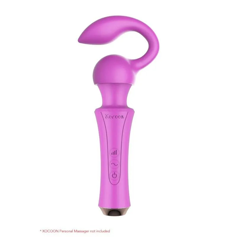 Accessoire en silicone rose pour stimulation couple, forme ergonomique, compatible masseur XOCOON, plaisir personnalisé.