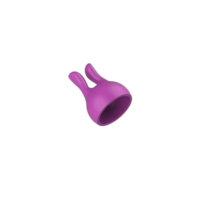 Accessoire silicone violet pour couple, forme ergonomique, compatible masseur XOCOON, stimulation personnalisée.