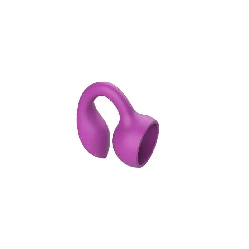Accessoire silicone violet pour couple, forme ergonomique, compatible masseur XOCOON, stimulation personnalisée.