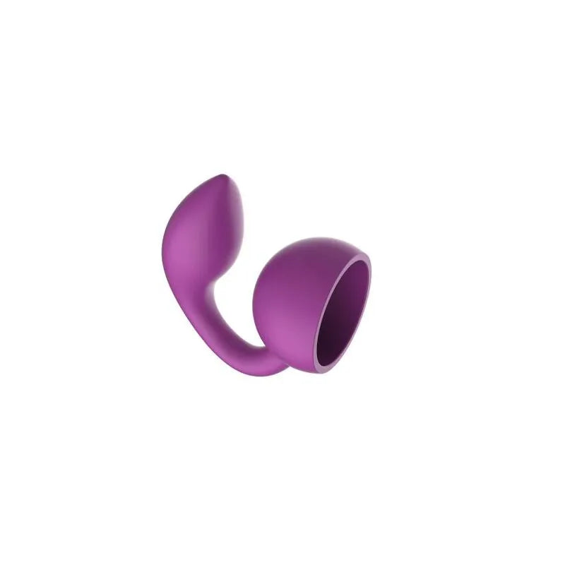 Accessoire silicone violet pour couple, forme ergonomique, compatible masseur XOCOON, stimulation personnalisée.