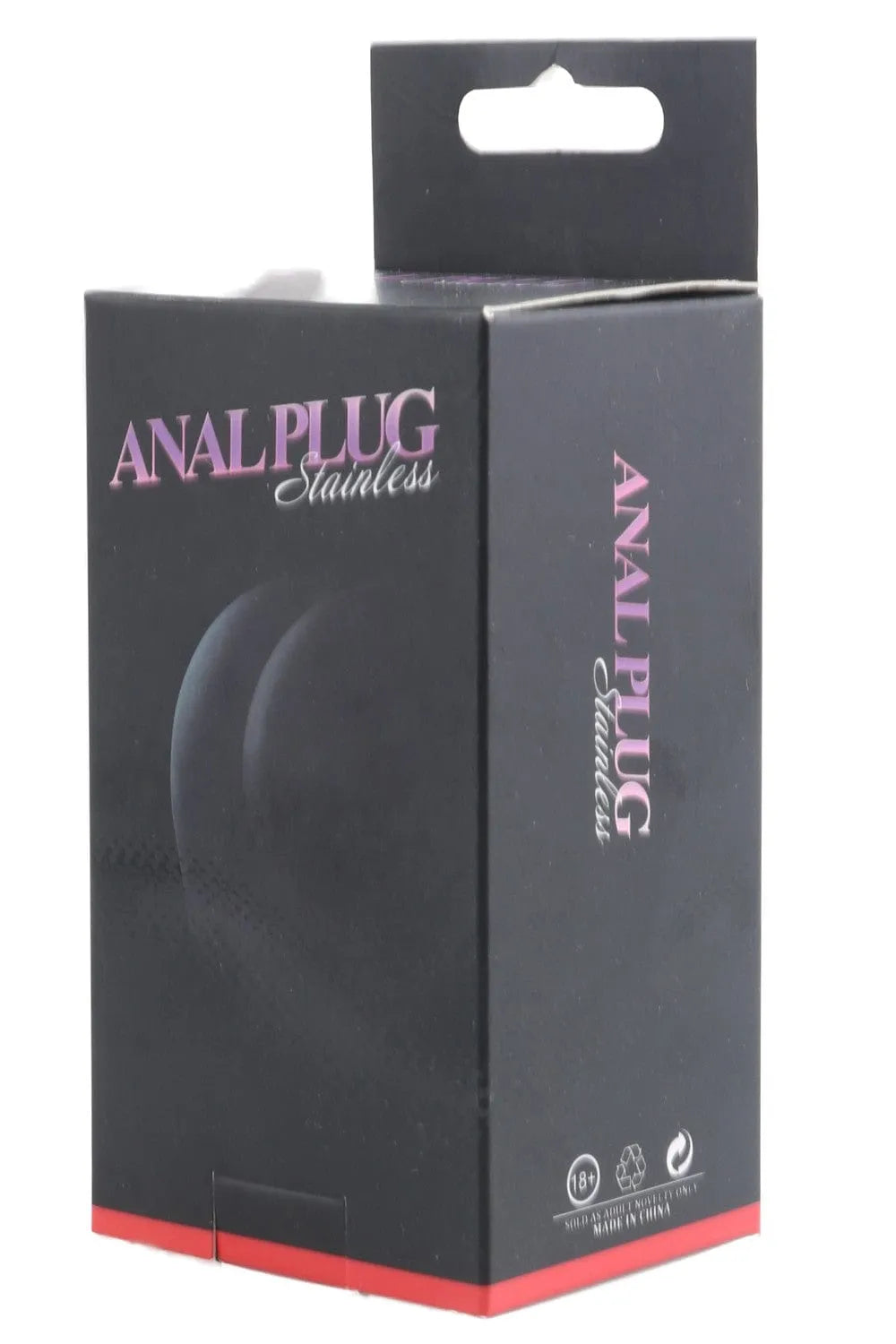 Plug anal silicone rose 8cm avec bijou scintillant, élégant et raffiné, dans boîte noire élégante.
