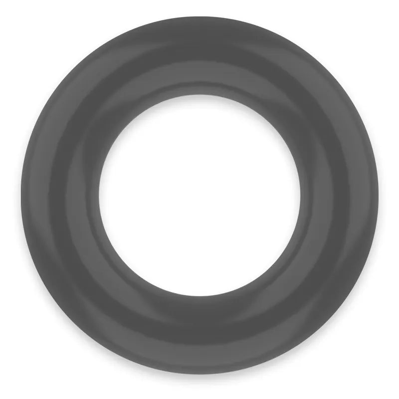 Anneau pénien noir hypoallergénique en TPE, forme circulaire, pour performance longue durée et confort optimal.