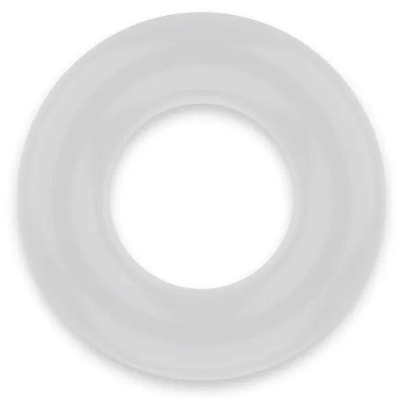 Anneau pénien hypoallergénique TPE transparent, forme circulaire, ergonomique pour performance sexuelle optimale.