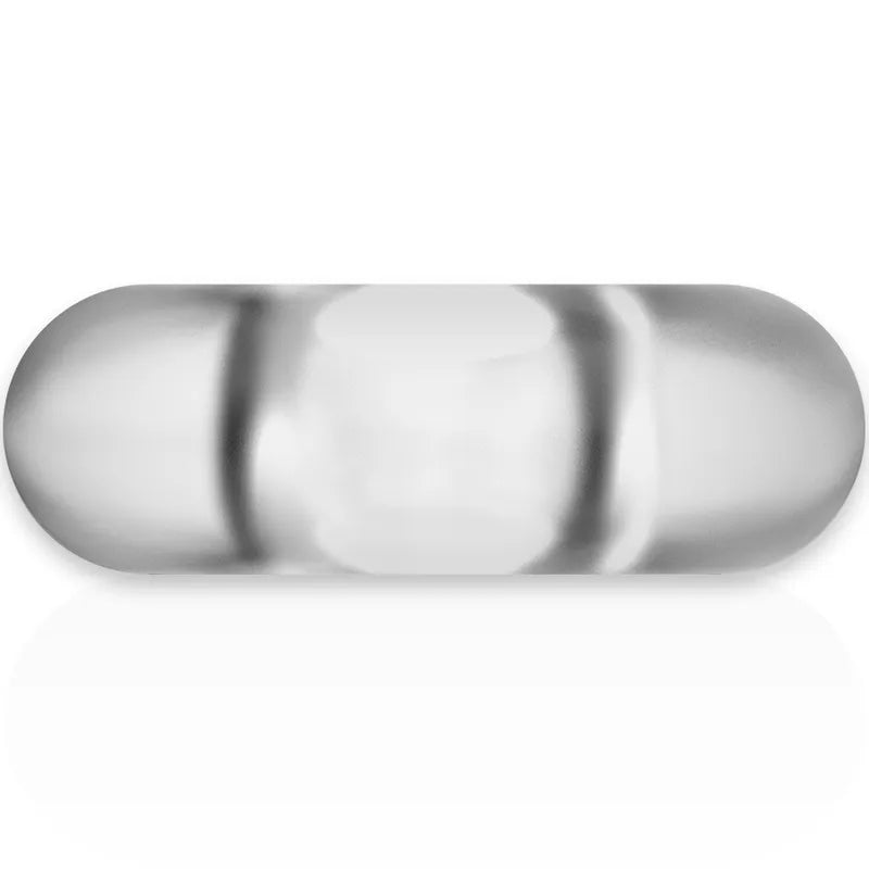Anneau pénien transparent hypoallergénique en TPE, forme ergonomique, améliore confort et performance intime.