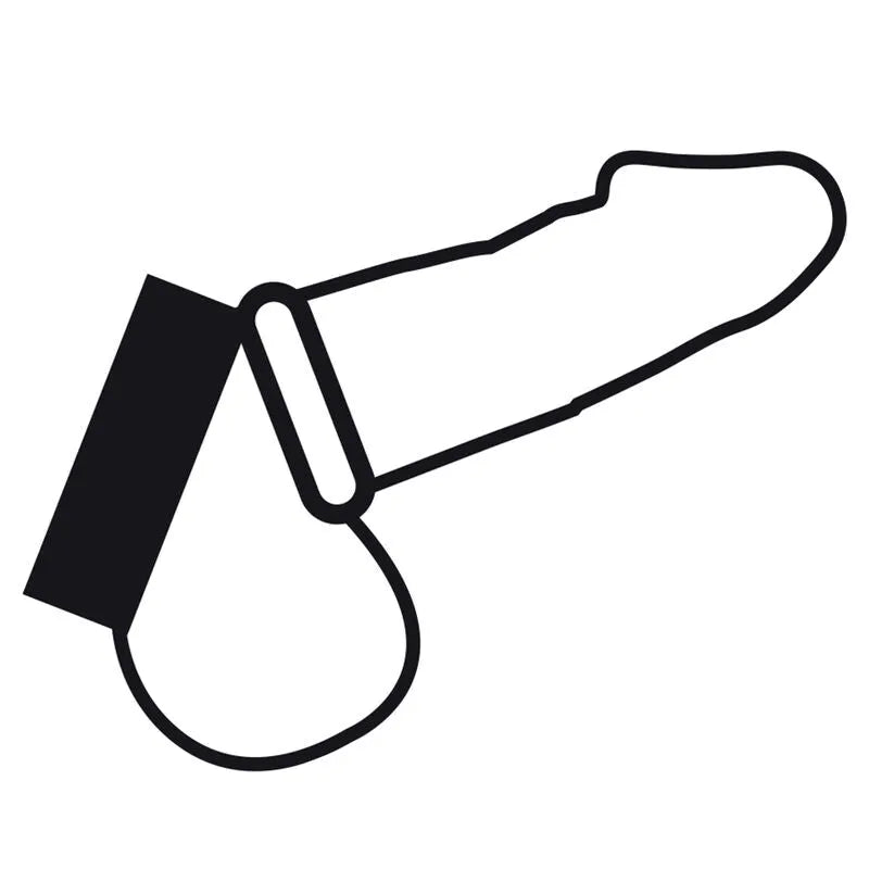 Anneau pénien testiculaire en métal noir, design BDSM, forme circulaire, finition lisse, pour érections prolongées.