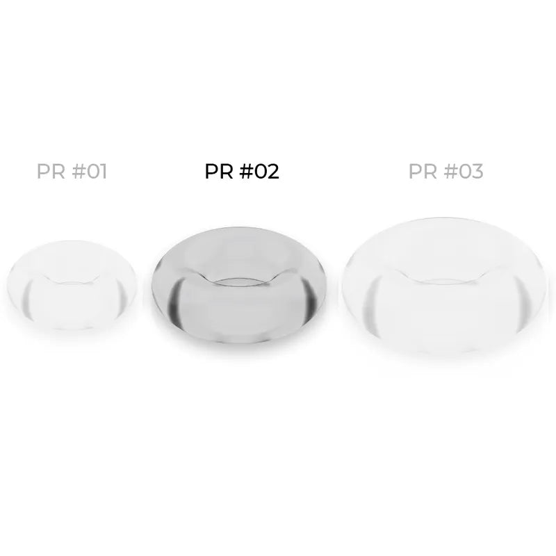 Anneau pénien transparent en TPE hypoallergénique, forme circulaire, pour érection renforcée et confort optimal.