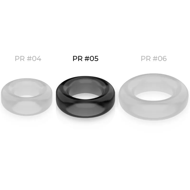 Anneau pénien TPE hypoallergénique noir, forme circulaire, pour performance prolongée et confort optimal.