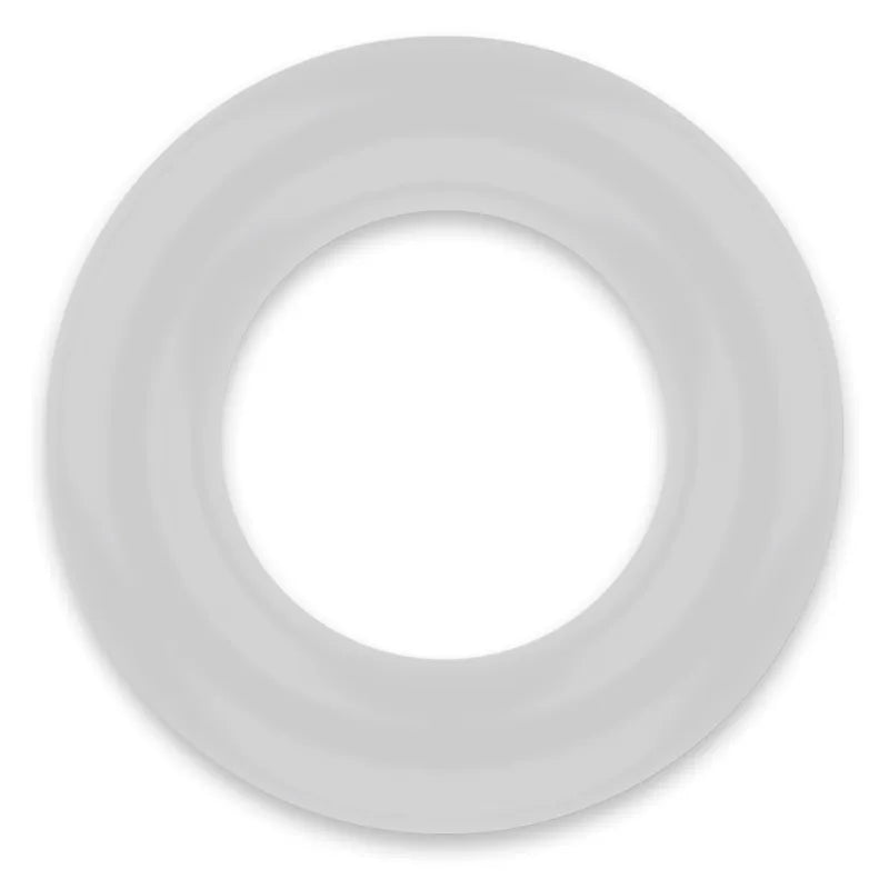 Anneau pénien hypoallergénique TPE gris, forme circulaire, pour performances optimisées et confort maximal.