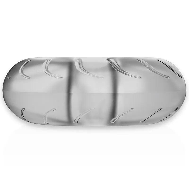 Anneau pénien hypoallergénique en TPE transparent, forme lisse et ergonomique, pour performances prolongées.