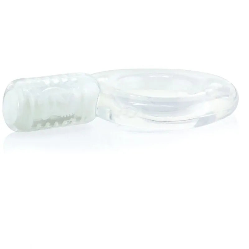Anneau pénien vibrant transparent, extensible, avec micro moteur, pour érections plus dures et plaisir intense.