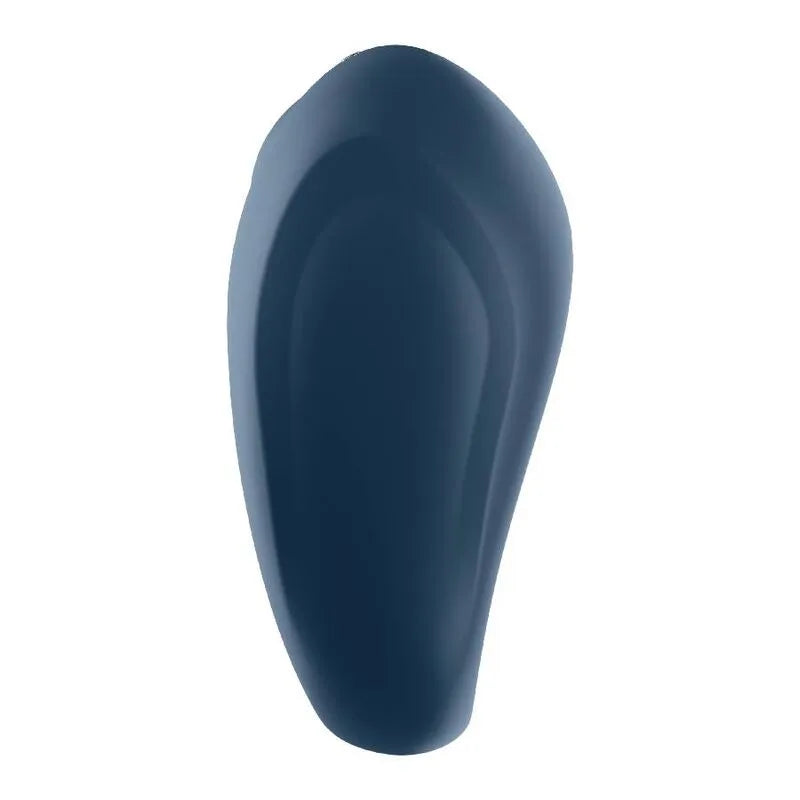 Anneau pénien vibratoire bleu en silicone étanche, forme ergonomique, pour performance et plaisir accrus.