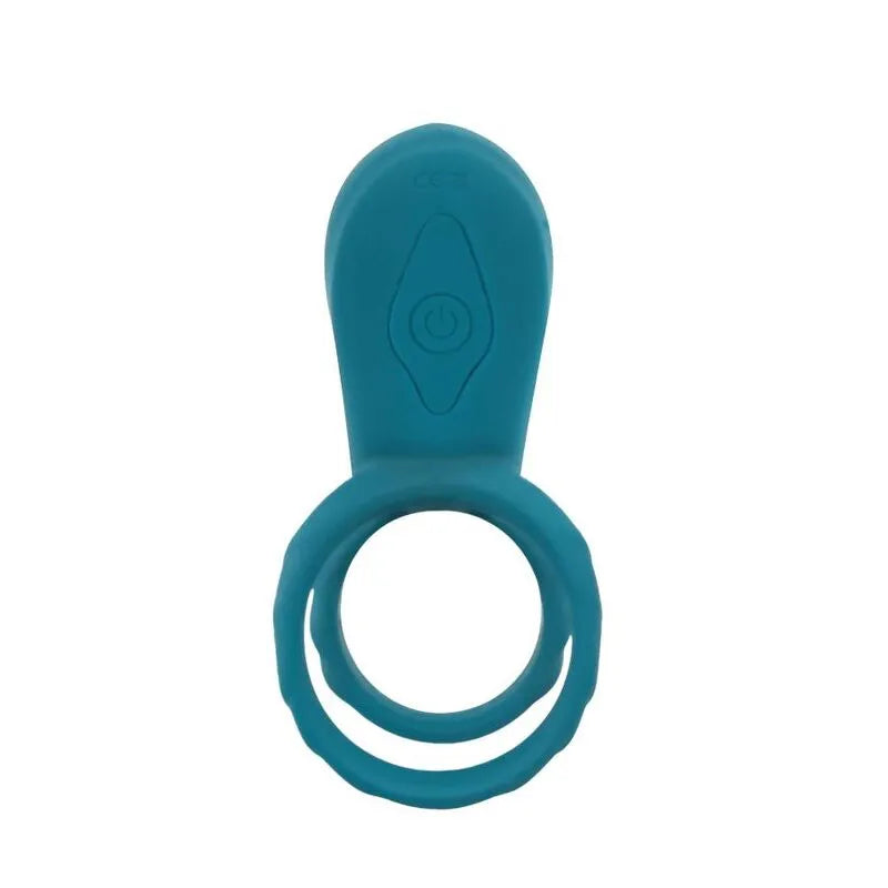 Anneau vibrant bleu Xocoon pour couples, design ergonomique, stimulation clitoridienne et prolongation érection.