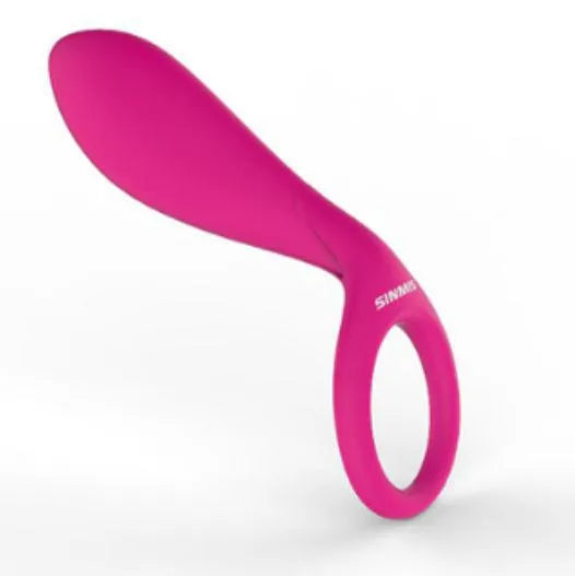 Anneau vibrant rose en silicone, forme ergonomique, contact clitoridien, balle vibrante puissante, plaisir partagé.