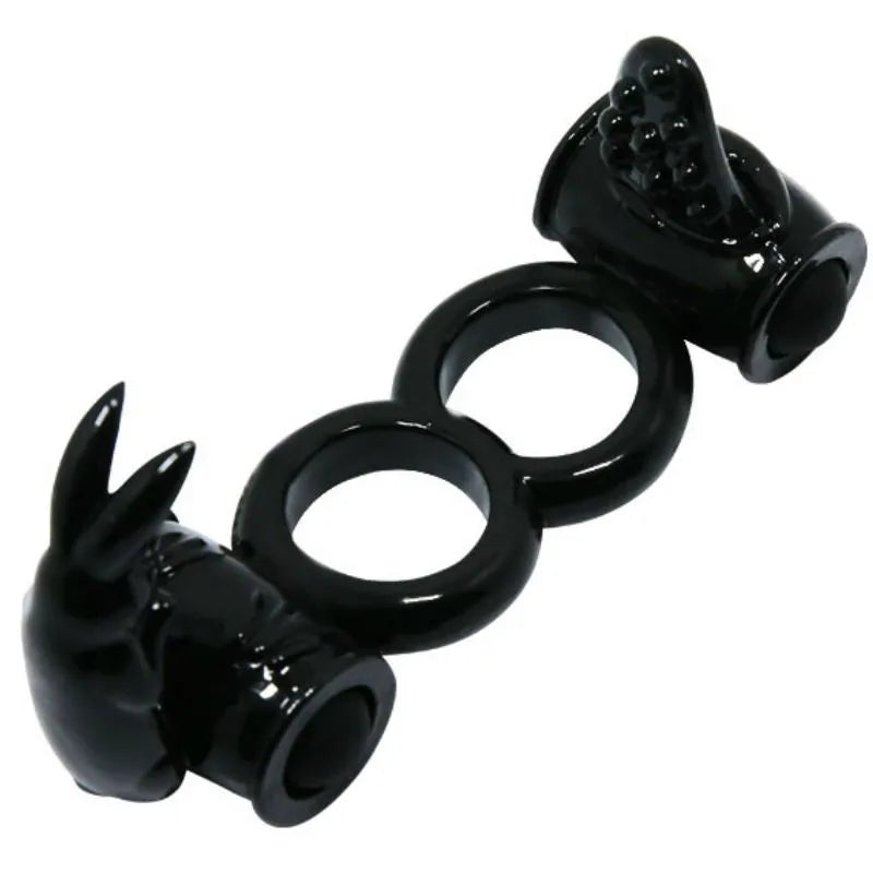 Anneau Vibrant Silicone Noir Plaisir Intense Couples