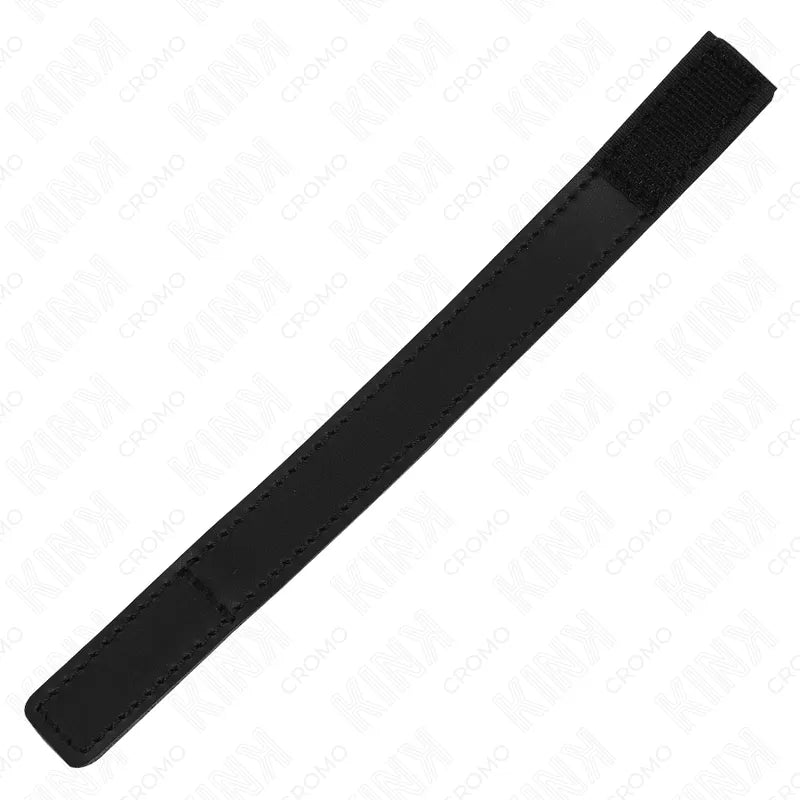Anneaux cuir BDSM noirs ajustables, design élégant, pour stimulation intense et contrôle personnalisé.